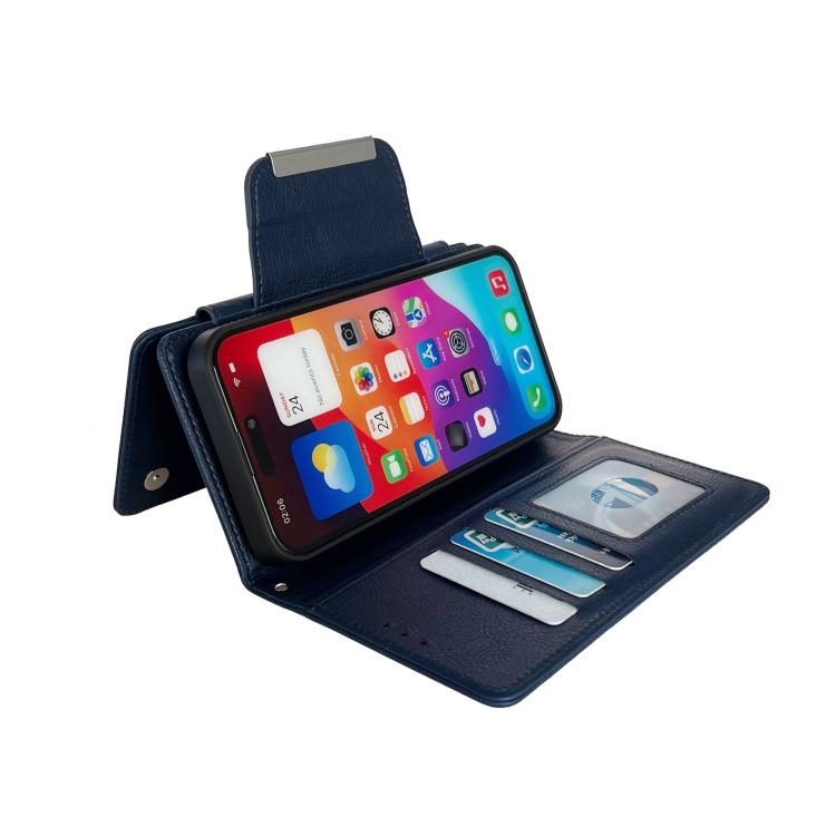 For iPhone 17 Pro Multifunctional 7-Cards Wallet Leather Phone Case