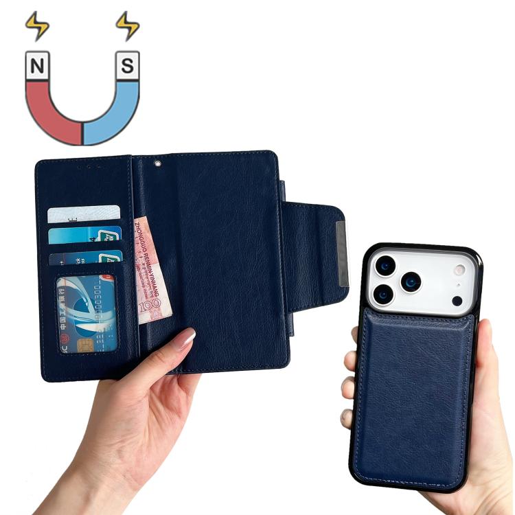 For iPhone 17 Pro Multifunctional 7-Cards Wallet Leather Phone Case