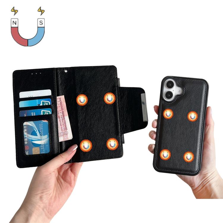 For iPhone 17 Multifunctional 7-Cards Wallet Leather Phone Case