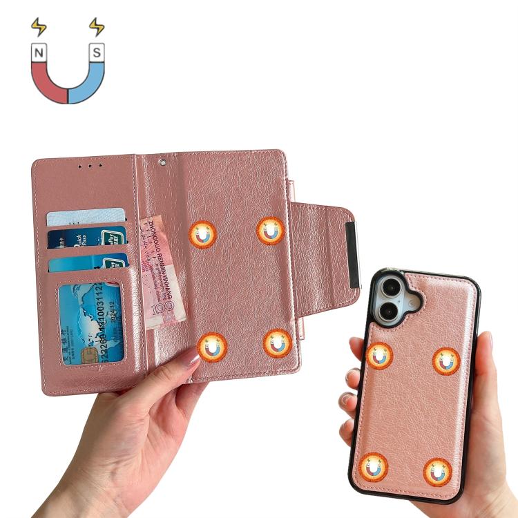For iPhone 17 Multifunctional 7-Cards Wallet Leather Phone Case