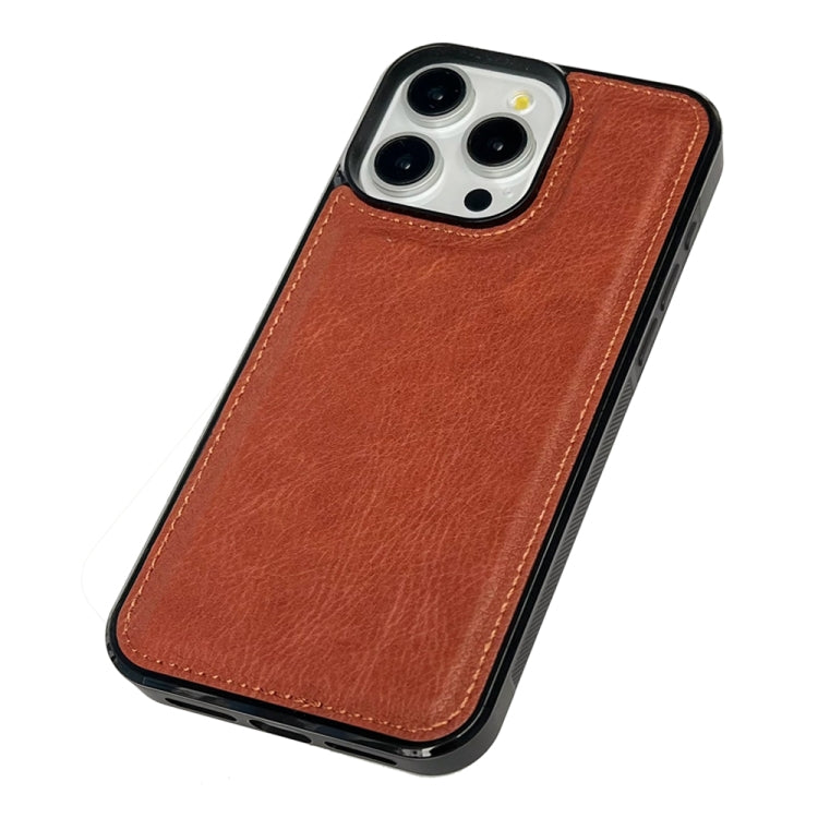 For iPhone 16 Pro Max Cowhide Texture Back Cover Phone Case