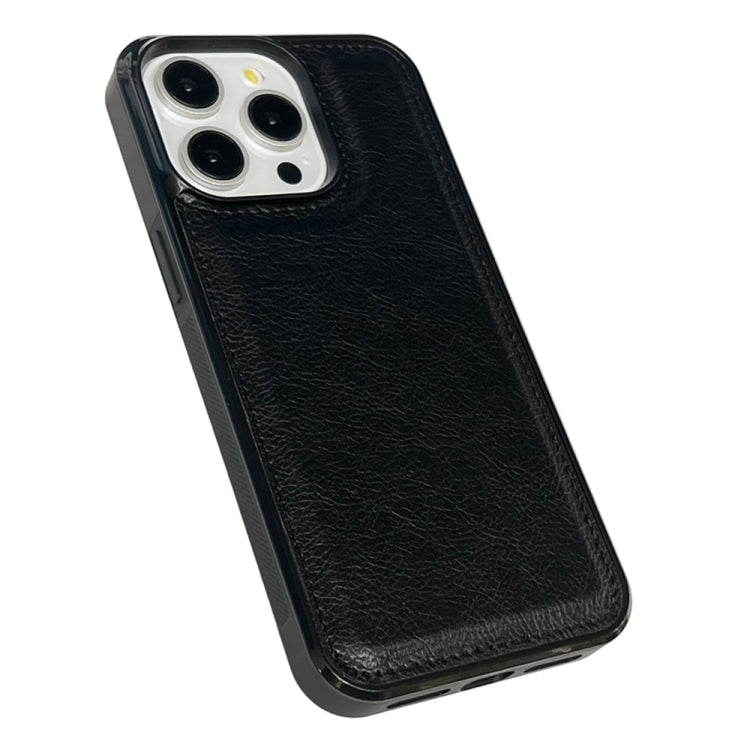 For iPhone 16 Pro Cowhide Texture Back Cover Phone Case