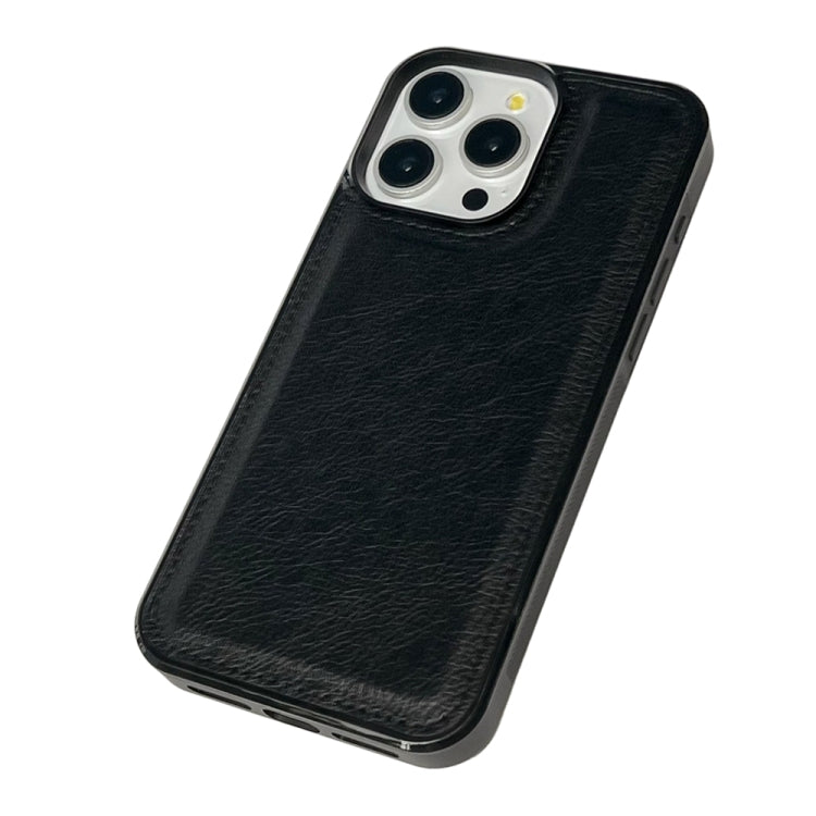 For iPhone 16 Pro Cowhide Texture Back Cover Phone Case