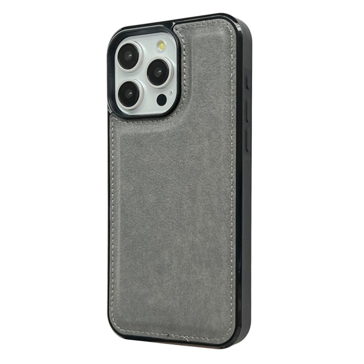 For iPhone 16 Pro Cowhide Texture Back Cover Phone Case