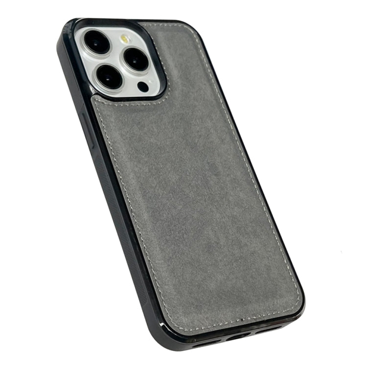 For iPhone 16 Pro Cowhide Texture Back Cover Phone Case