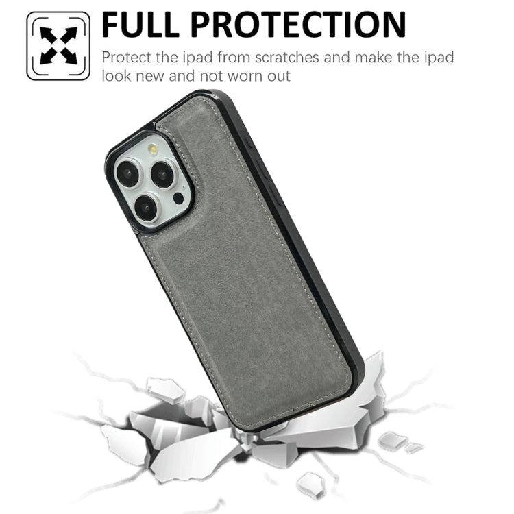 For iPhone 16 Pro Cowhide Texture Back Cover Phone Case