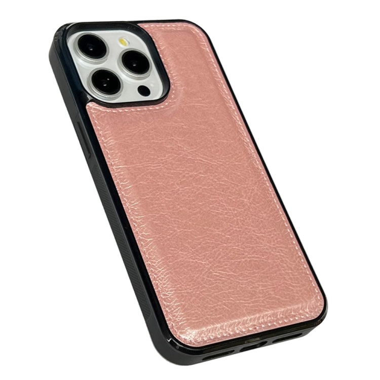For iPhone 16 Pro Cowhide Texture Back Cover Phone Case