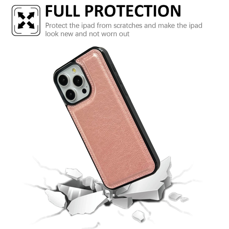 For iPhone 16 Pro Cowhide Texture Back Cover Phone Case