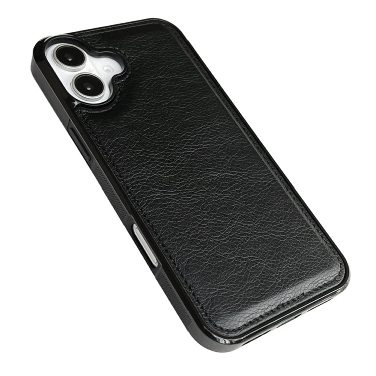 For iPhone 16 Plus Cowhide Texture Back Cover Phone Case