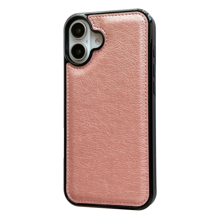 For iPhone 16 Plus Cowhide Texture Back Cover Phone Case