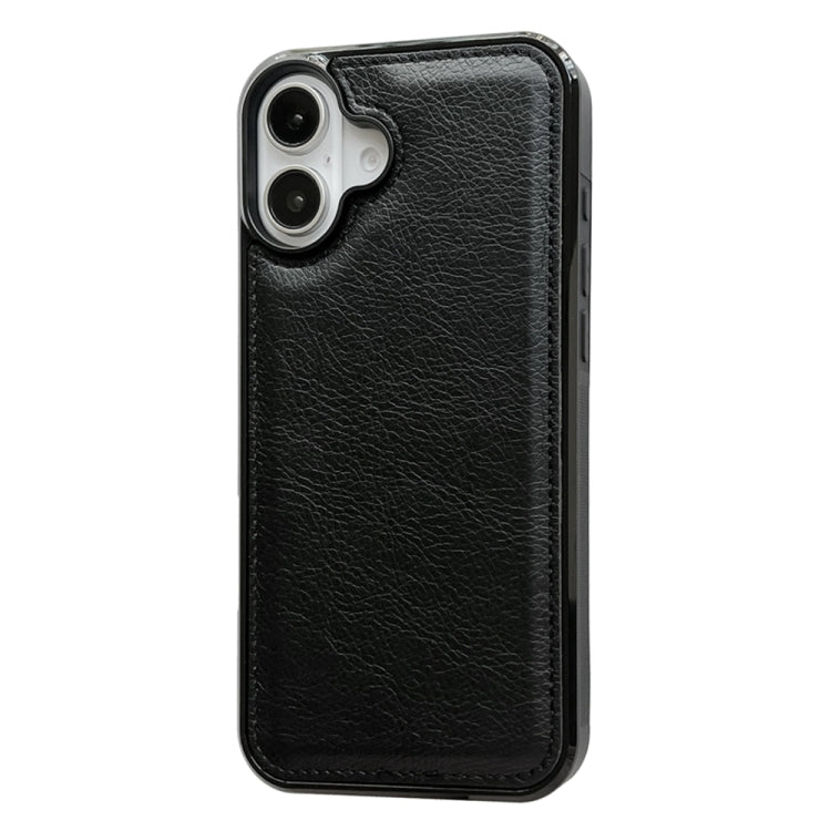 For iPhone 16 Cowhide Texture Back Cover Phone Case