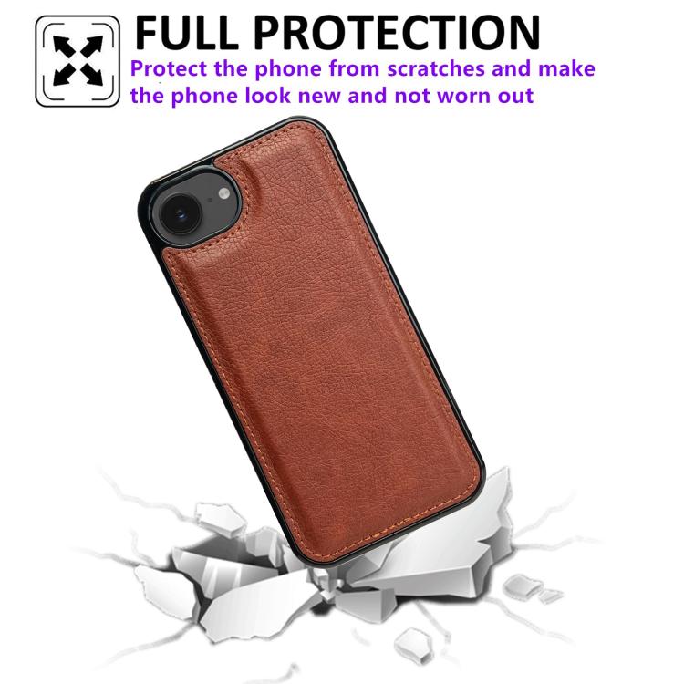 For iPhone 17e / 16e Cowhide Texture Back Cover Phone Case