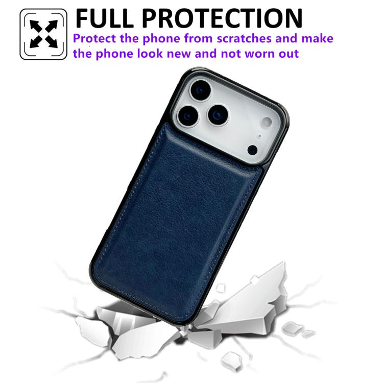 For iPhone 17 Pro Max Cowhide Texture Back Cover Phone Case