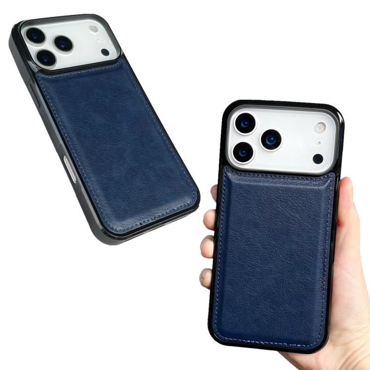 For iPhone 17 Pro Max Cowhide Texture Back Cover Phone Case