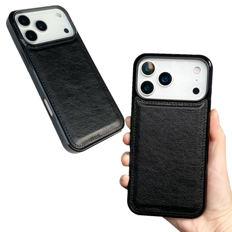 For iPhone 17 Pro Cowhide Texture Back Cover Phone Case