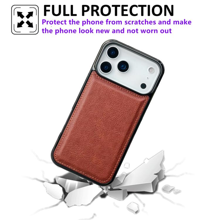 For iPhone 17 Pro Cowhide Texture Back Cover Phone Case