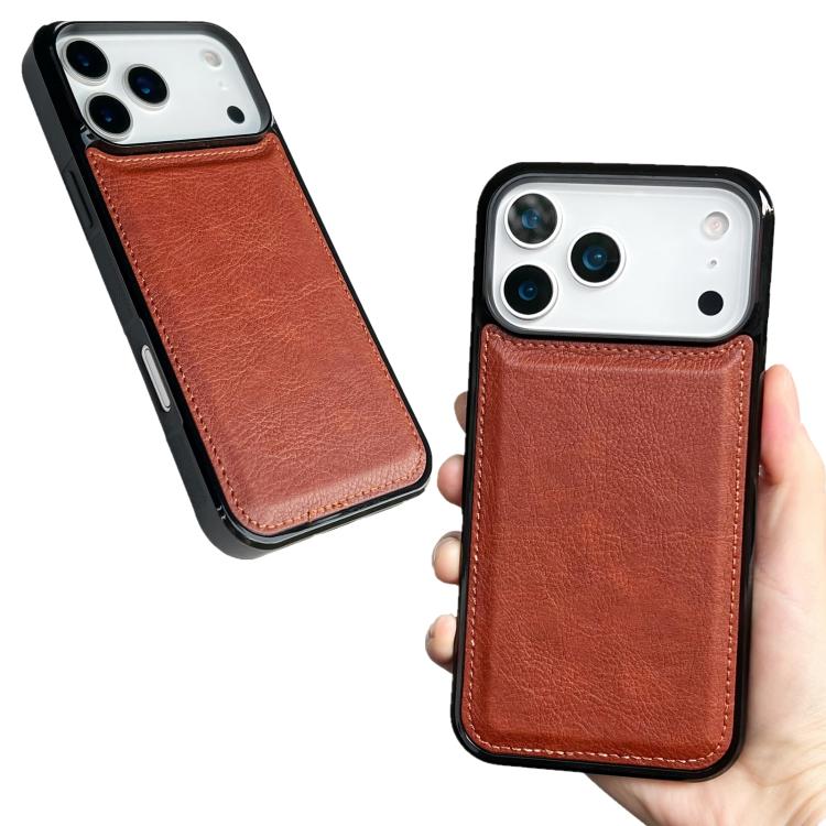 For iPhone 17 Pro Cowhide Texture Back Cover Phone Case