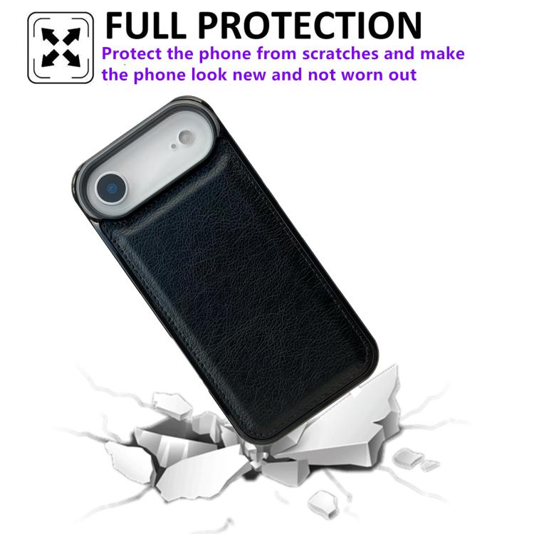 For iPhone Air Cowhide Texture Back Cover Phone Case