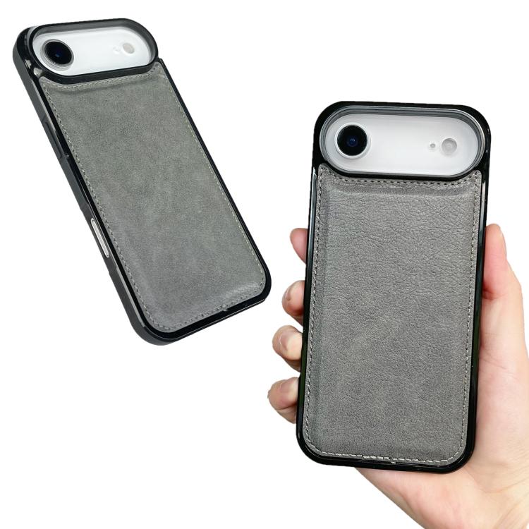 For iPhone Air Cowhide Texture Back Cover Phone Case