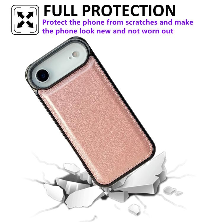 For iPhone Air Cowhide Texture Back Cover Phone Case