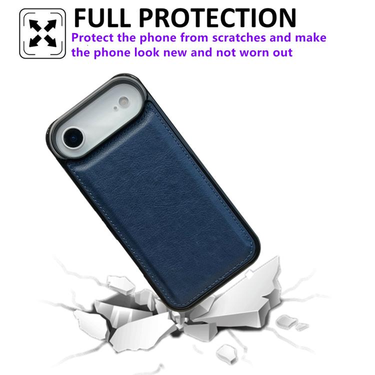 For iPhone Air Cowhide Texture Back Cover Phone Case