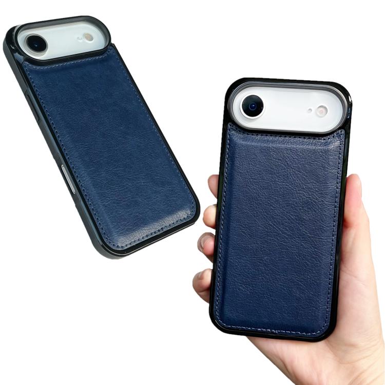 For iPhone Air Cowhide Texture Back Cover Phone Case