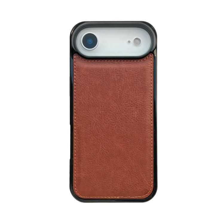For iPhone Air Cowhide Texture Back Cover Phone Case