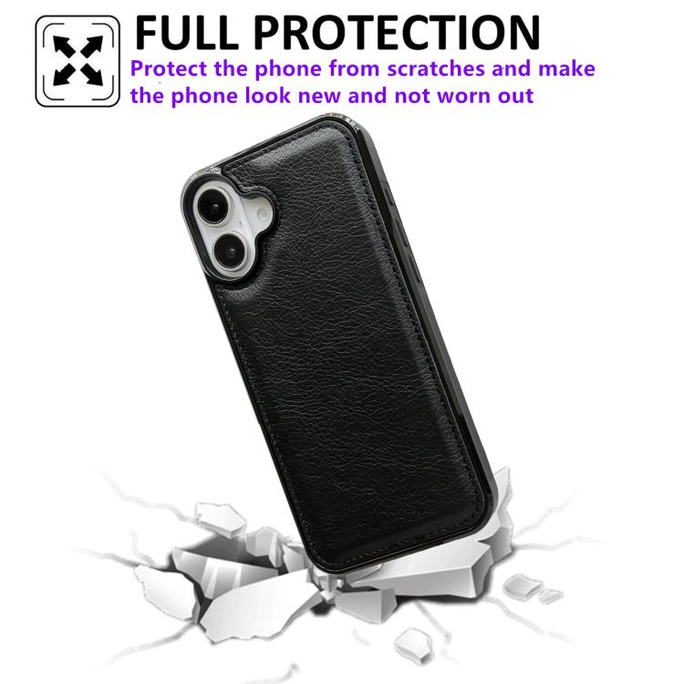 For iPhone 17 Cowhide Texture Back Cover Phone Case