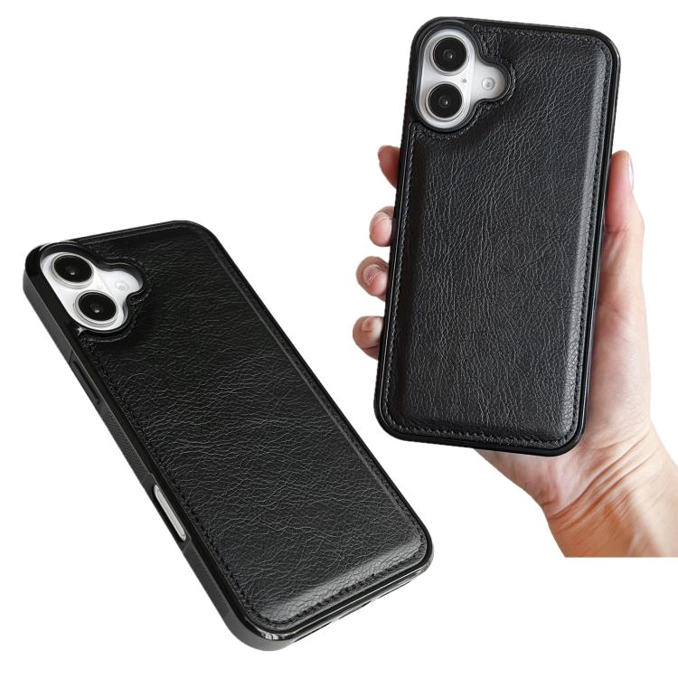 For iPhone 17 Cowhide Texture Back Cover Phone Case