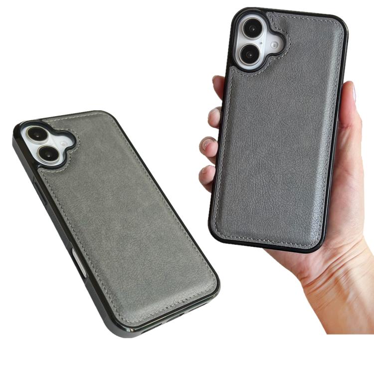 For iPhone 17 Cowhide Texture Back Cover Phone Case