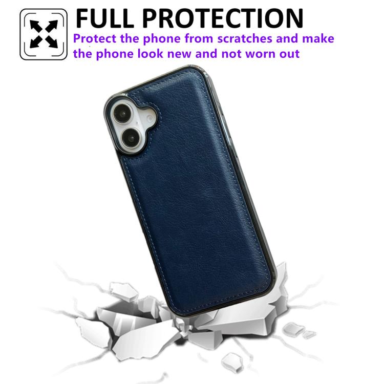 For iPhone 17 Cowhide Texture Back Cover Phone Case