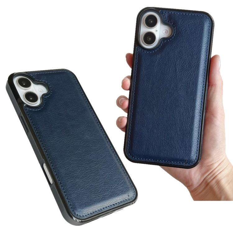For iPhone 17 Cowhide Texture Back Cover Phone Case