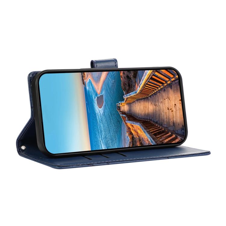 For vivo Y39 5G PU Genuine Leather Texture Embossed Line Phone Case