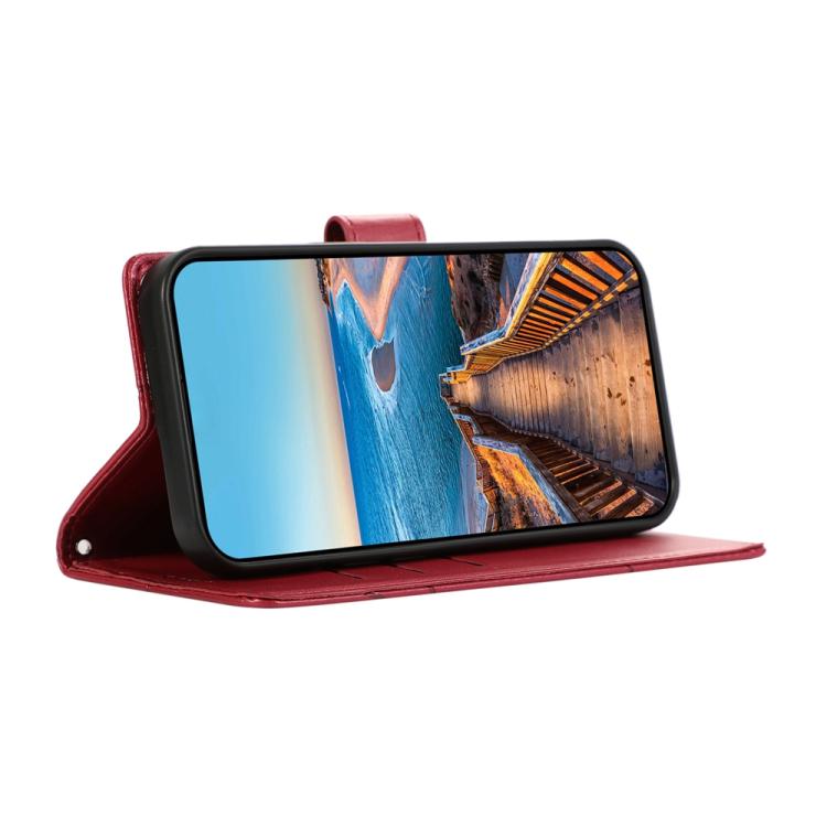For vivo Y39 5G PU Genuine Leather Texture Embossed Line Phone Case