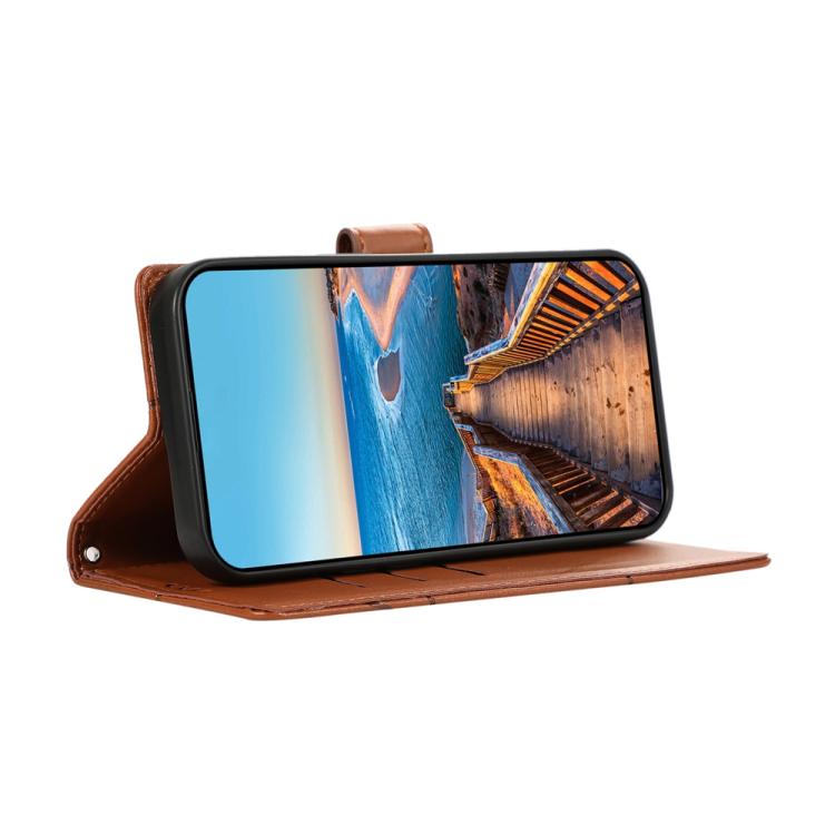 For vivo Y39 5G PU Genuine Leather Texture Embossed Line Phone Case