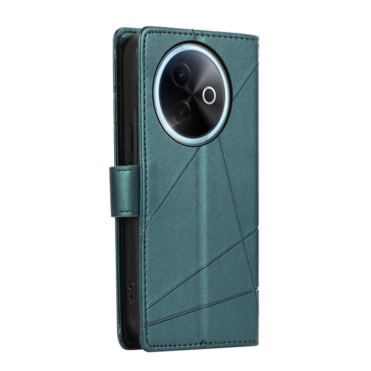 For vivo Y39 5G PU Genuine Leather Texture Embossed Line Phone Case