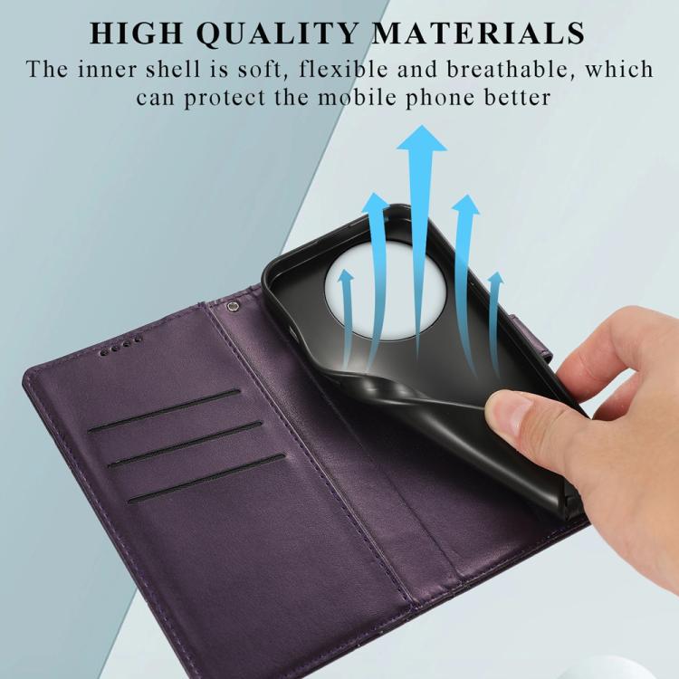 For vivo Y39 5G PU Genuine Leather Texture Embossed Line Phone Case