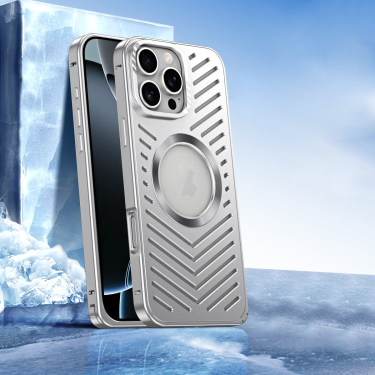 For iPhone 16 Pro Cooling MagSafe Magnetic Metal Phone Case
