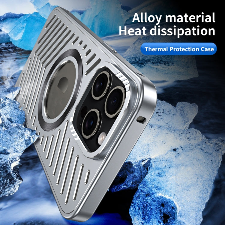 For iPhone 16 Pro Cooling MagSafe Magnetic Metal Phone Case