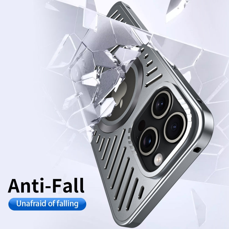 For iPhone 16 Cooling MagSafe Magnetic Metal Phone Case