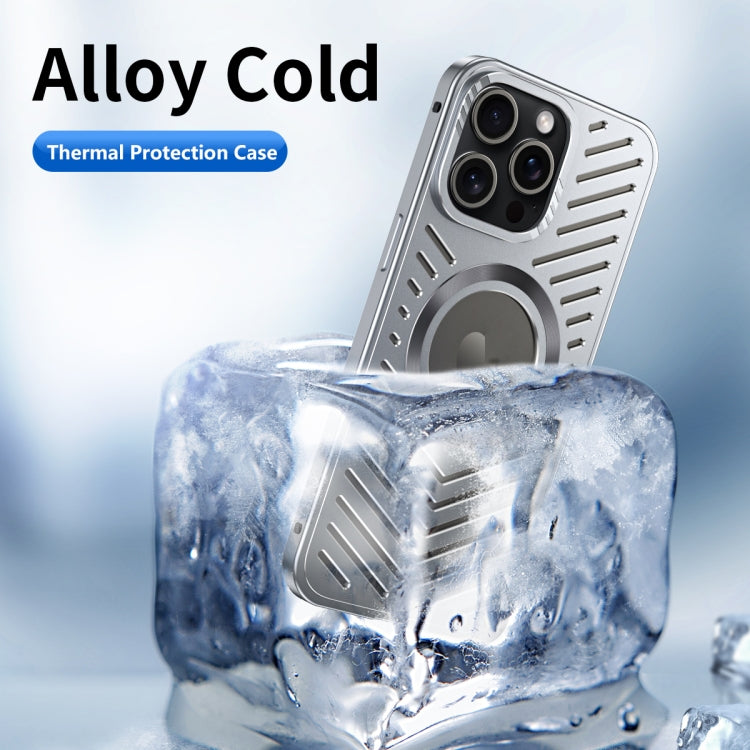 For iPhone 16 Cooling MagSafe Magnetic Metal Phone Case