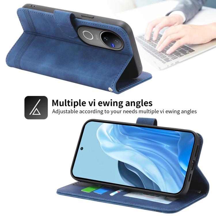 For vivo V50 Dierfeng Dream Line TPU Hybrid PU Leather Phone Case