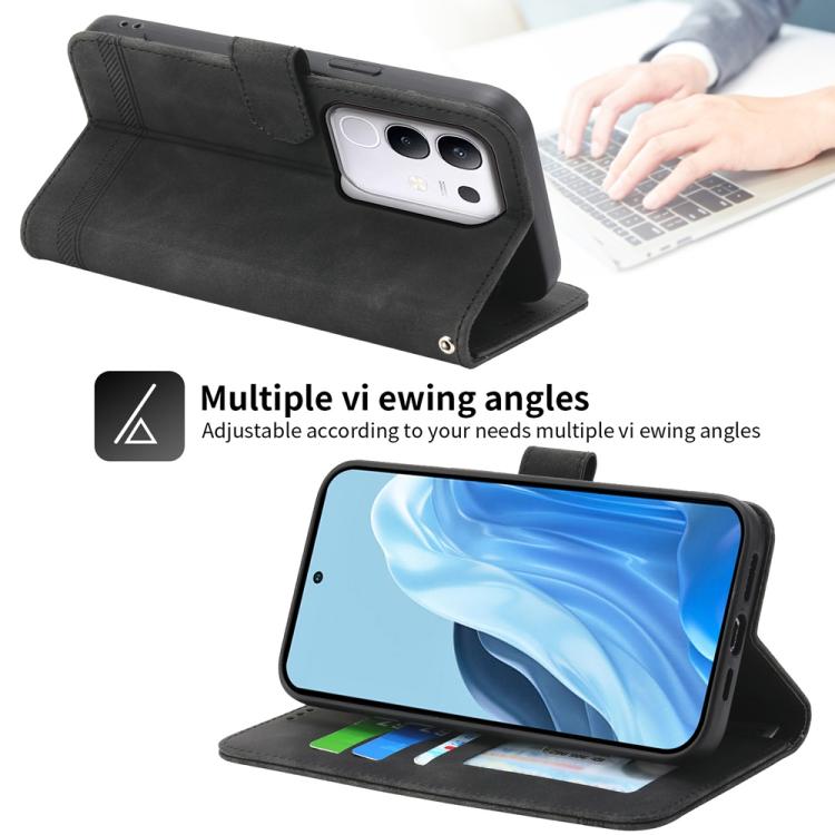 For vivo Y29 4G Dierfeng Dream Line TPU Hybrid PU Leather Phone Case