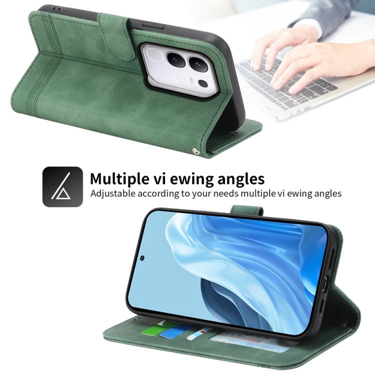 For vivo Y29 4G Dierfeng Dream Line TPU Hybrid PU Leather Phone Case