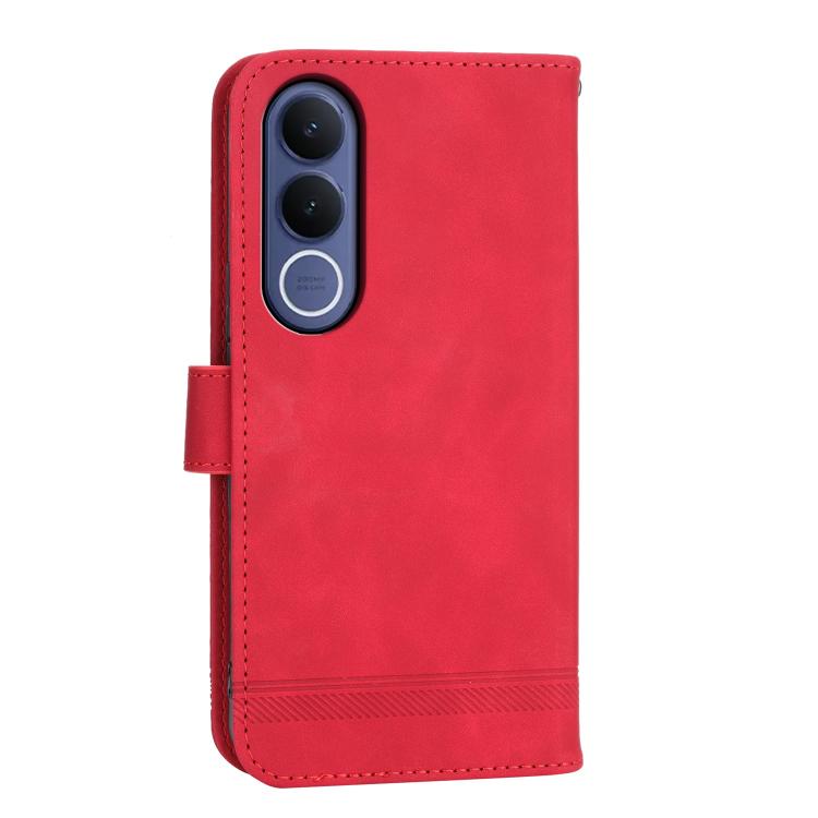 For vivo V70 FE 5G Dierfeng Dream Line TPU Hybrid PU Leather Phone Case