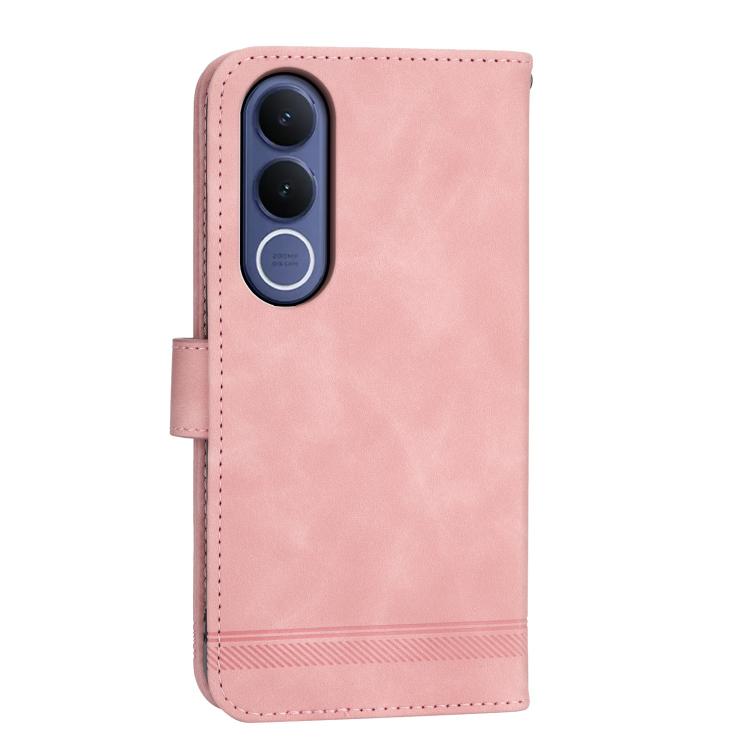 For vivo V70 FE 5G Dierfeng Dream Line TPU Hybrid PU Leather Phone Case