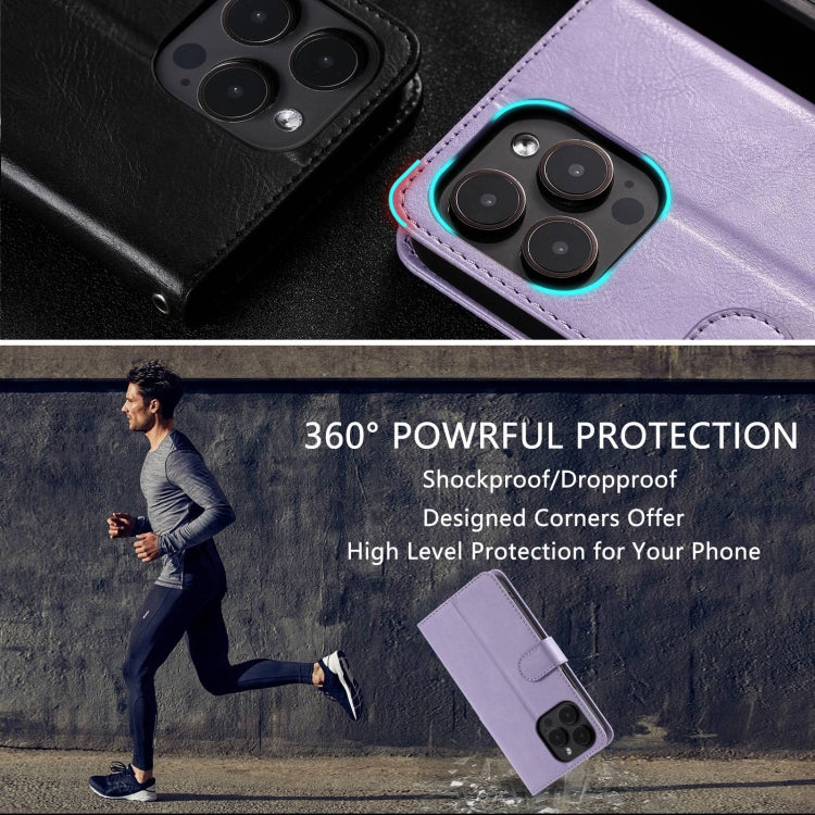 For iPhone 15 Pro Max Simple 6-Card Wallet Leather Phone Case