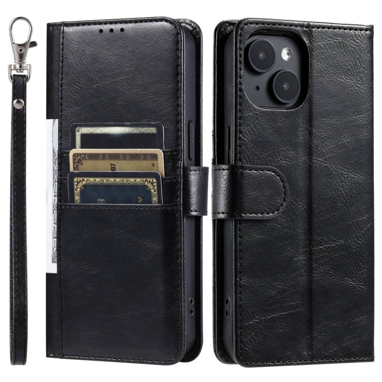 For iPhone 14 Simple 6-Card Wallet Leather Phone Case