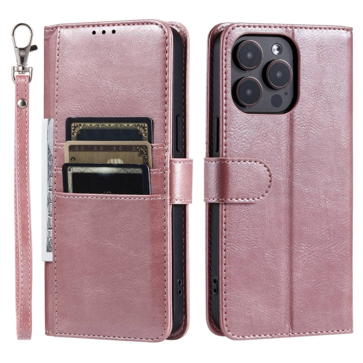 For iPhone 14 Pro Simple 6-Card Wallet Leather Phone Case