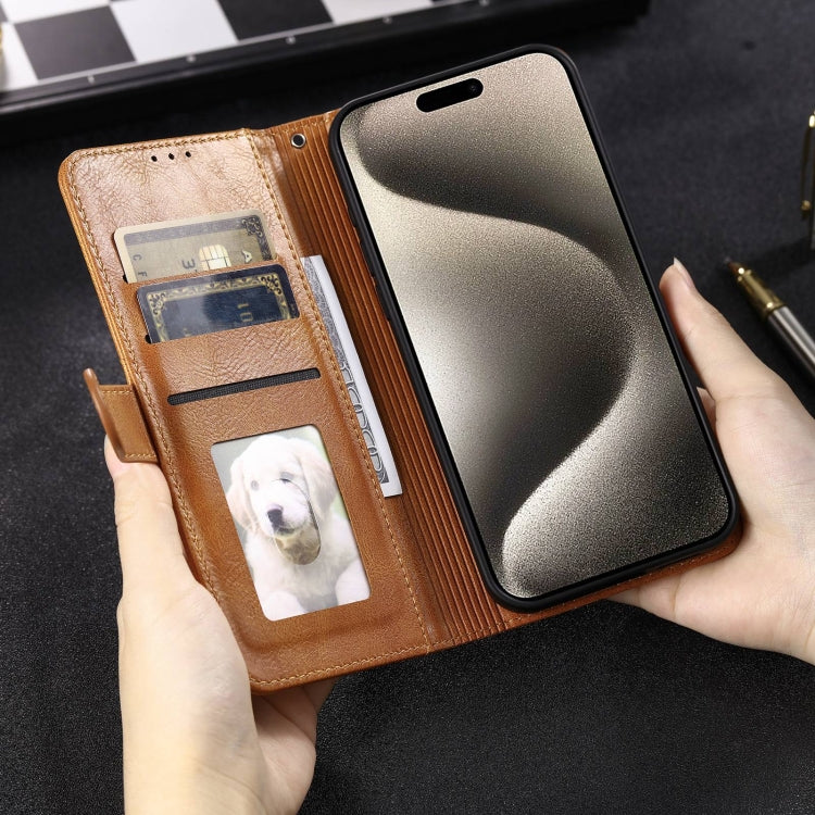 For iPhone 14 Pro Simple 6-Card Wallet Leather Phone Case